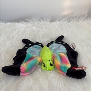 Ty(5)Plush Butterfly with Black and Multicolor Wings